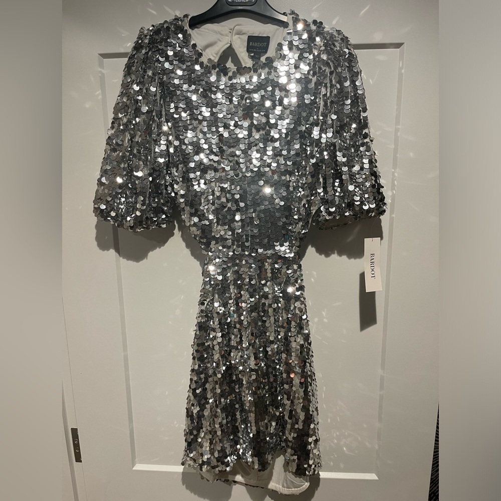 Bardot Vivienne Sequin Cut-Out Minidress